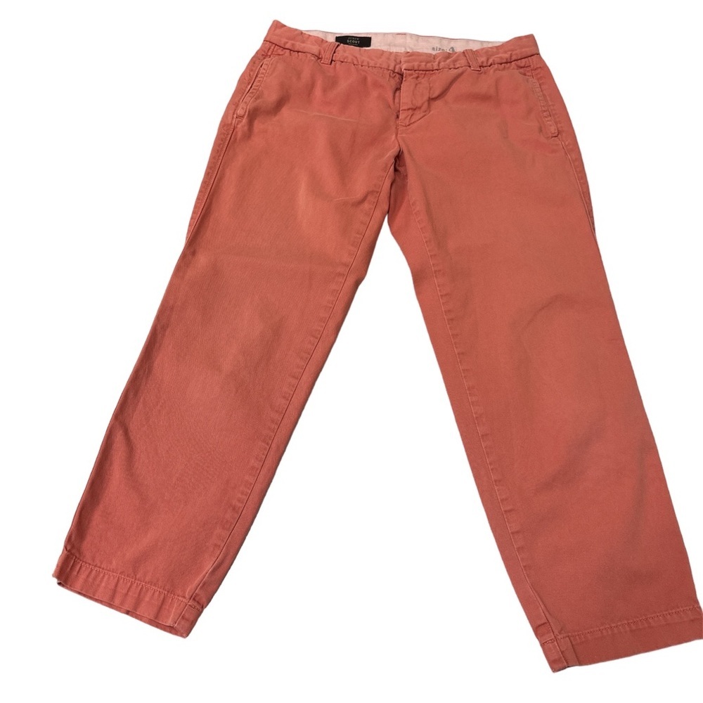 J. Crew Women’s Scout Pants Salmon Sz 4 Length 25 Inseam 8 Excellent‎